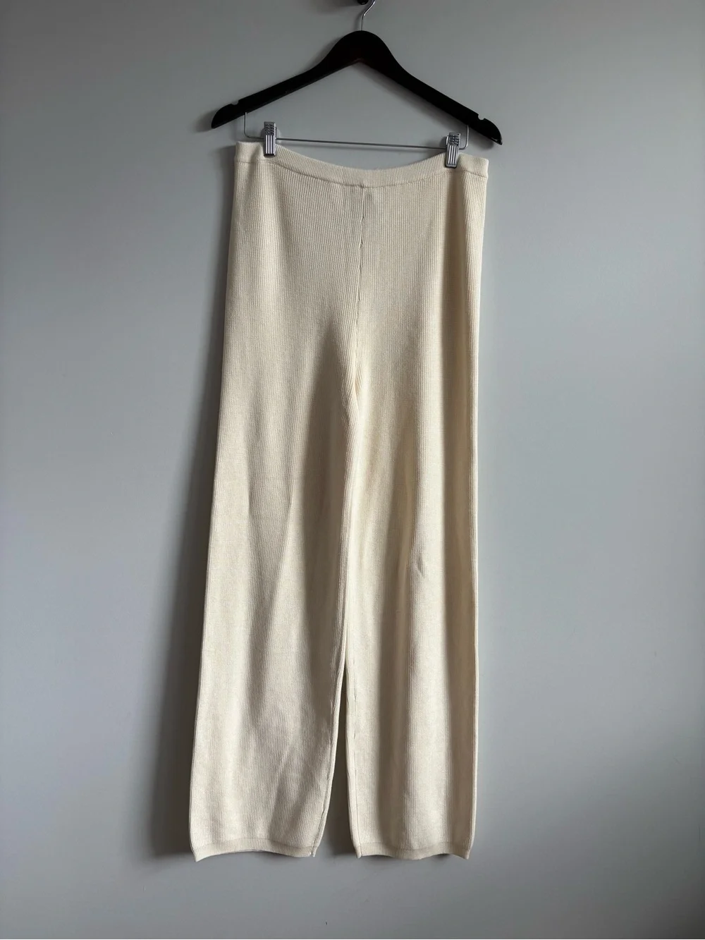 BNWT Brunette The Label Ribbed Knit Pants Cream | Size XL/2XL - Picture 5 of 7